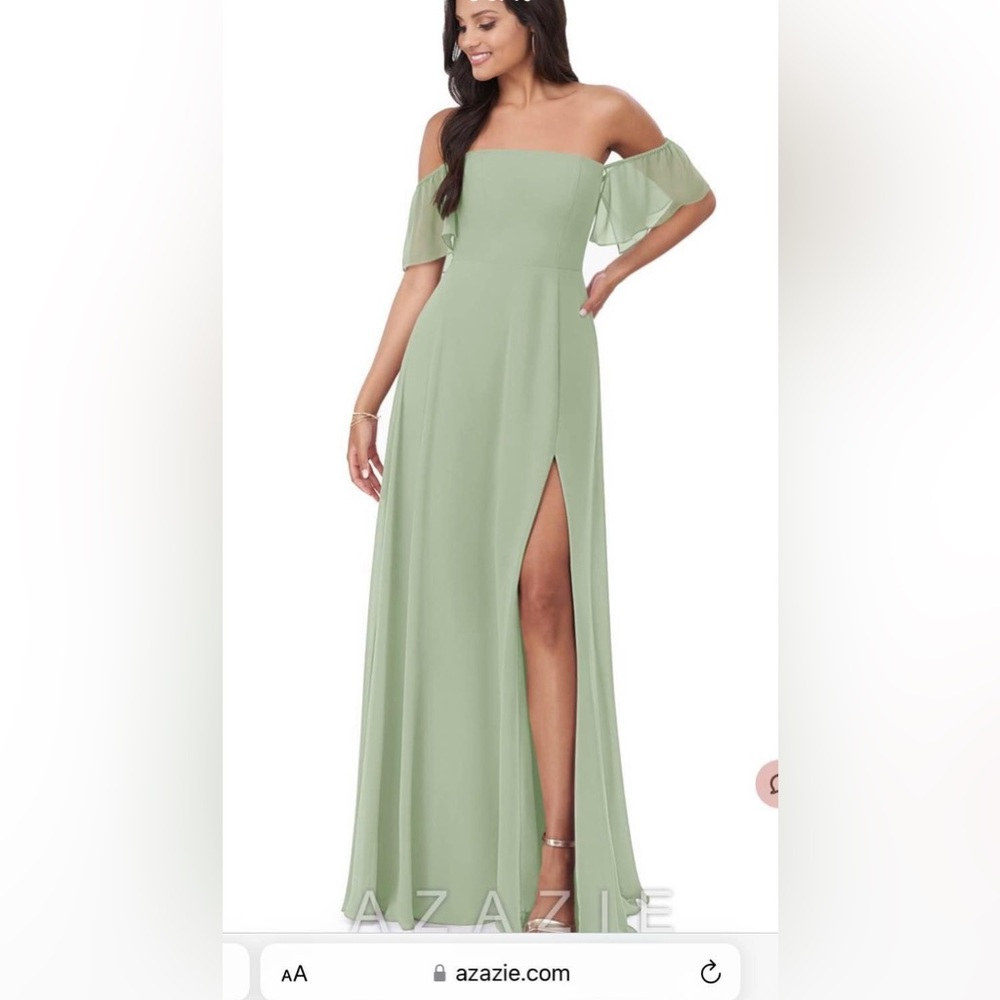 Azazie Dusty Sage Bridesmaid Dress